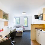 A studio in the Fulham Palace student residence