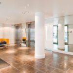 La sala d'attesa nel residence per studenti a Londra