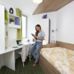 Una camera nel residence per studenti The Curve a Londra