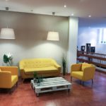 Lobby of the Aula Magna Azafranal student residence