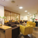 Lobby of the Aula Magna San Pablo student residence