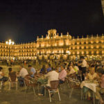 The Plaza Mayor in Salamanca at night