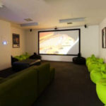The mini-cinema in the Pure Hammersmith residence in London