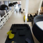 The computer area in the Pure Hammersmith residence in London