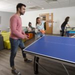 The game room in The Curve student residence, London