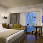 A double bedroom in the Citadines serviced apartments in London