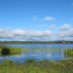Il lago di Llangorse vicino Brecon, Galles
