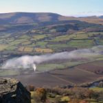 La vista dalle Allt, vicino a Brecon, Galles