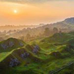 Le Brecon Beacons all'alba, Galles