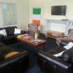 Un salotto del residence per studenti St. Raphaela