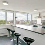 A kitchen in a student residence in London