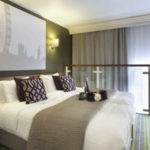 A double bedroom in the Citadines serviced apartments in London