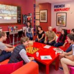 The student lounge and compter area of French in Normandy Rouen school
