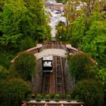 La vista di Spa, Belgio, dalle terme moderne 