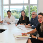 Un'aula della TIS con vista mare