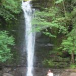Trebinshun House students at a waterfall