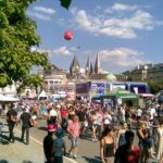 The town center of Spa, Belgium in summer.