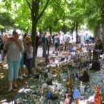 A flea market in the the Parc Sept Heures in Spa, Belgium