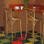 L'area per mangiare del residence per studenti Columbus a San Francisco