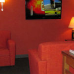 Il salottino del residence per studenti Columbus a San Francisco