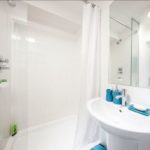 Bathroom in the Prince Consort Village student residence