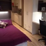 Single studio of the Newcastle 1 student apartment