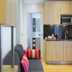 Kitchenette of a 4 star apart'hotel in Paris