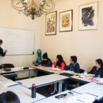 Gli studenti della scuola Colón Language Center in classe