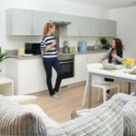 Communal kitchen of the Newcastle 1 student apartment