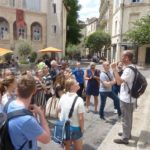 Institut Adenet and Easy French students on a guided tour of Montpellier
