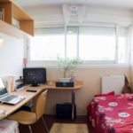 A single bedroom of the ILA university campus accommodation