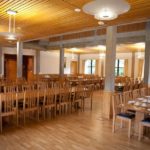 La sala da pranzo del Lucy Cavendish College 