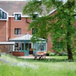 Il giardino posteriore del Lucy Cavendish College 