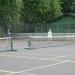 Il campo da tennis del Lucy Cavendish College