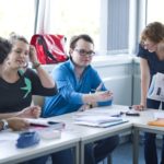 Gli studenti della scuola Kapito Münster in aula