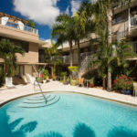 La piscina nel residence della Language Academy di Fort Lauderdale