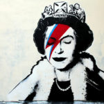 L'opera "Still Sane" dello street artist Banksy a Bristol