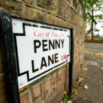 Penny Lane a Liverpool, Inghilterra