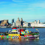 Un battello sul Merseyside, Liverpool, Inghilterra