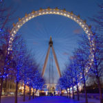 London Eye al tramonto Londra, Regno Unito