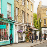 Il bellissimo quartiere Notting Hill di Londra, Regno Unito
