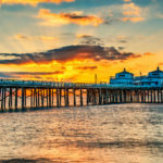 Il pontile di Malibu al tramonto