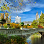 Bow Bridge a Central Park, New York, Stati Uniti