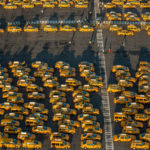 L'area Taxi all'aeroporto JFK a New York, Stati Uniti