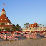 Lo storico Hotel del Coronado sulla spiaggia di Coronado a San Diego