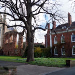 Il cortile della cattedrale di Worcester 