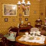 La ricreazione di un parlour (salotto) di età Vittoriana nel Museo del Castello di York