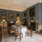 Una sala da pranzo in stile georgiano all'interno di Fairfax House a York