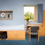 A single bedroom in the Whitgift Summer School residential accommodation