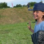 Alphabet International Camp campers play softball